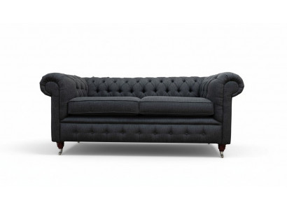 Chesterfield Canapé Polster Miwwelen Zweisëtzer Canapéen Sofas Stoff Gro