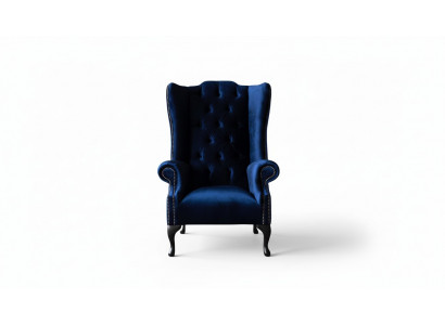 Ohrensessel Chesterfield Canapé Canapé Polster 1 Sëtz Canapé Stoff Blo