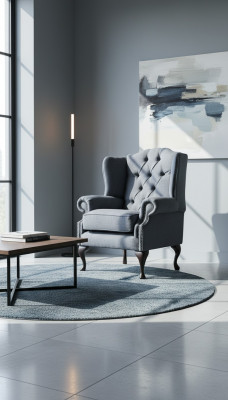Sesselle 1 Sëtz Textil Lounge Luxus Polster Ousensessel Eensëtzer Design 1