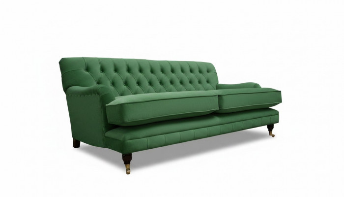 Chesterfield Sofa 3 Sëtzer Stoff Canapé Polster Sofas Textil Dräisëtzer