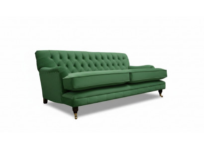 Chesterfield Sofa 3 Sëtzer Stoff Canapé Polster Sofas Textil Dräisëtzer