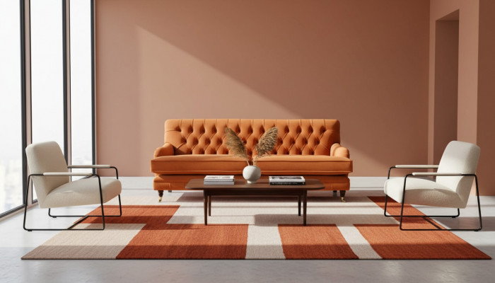 Däisëtzeger Canapé 3 Sëtz Stoff Chesterfield Modernen Design Wunnzëmmer Kanapee