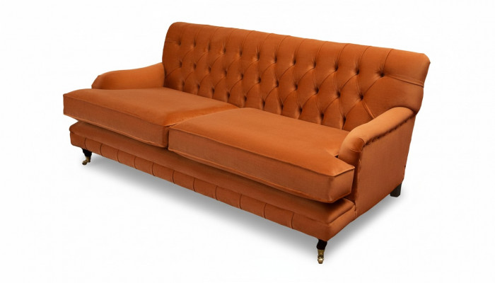 Däisëtzeger Canapé 3 Sëtz Stoff Chesterfield Modernen Design Wunnzëmmer Kanapee