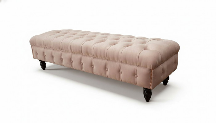 Foussstell Hocker Polstersëtz Hocker Sëtzstull Ottoman Chesterfield