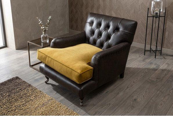 Fotell Canapé Sofa Lieder Brong Lounge Polster Sëtz Luxus Design Club