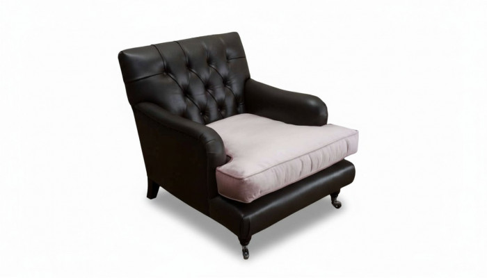 Sessel Design Canapé Relax Lounge Braun Polster Luxus Chesterfield Nei