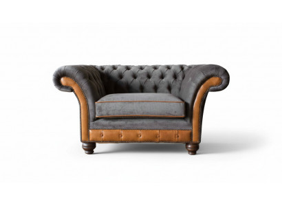 Chesterfield Design Sesselleff an Textil Polstersofaen Ohrensessel