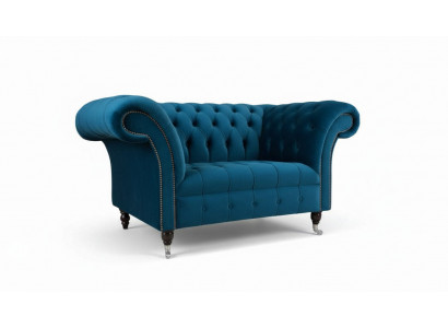 Chesterfield Fauteuil Design Polster Sofa Canapé Blo Textil Miwwelen