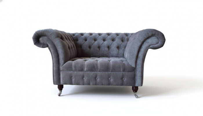 Chesterfield Sofa 1.5 Sëtzer Couch Polster Design Sofas Sëtz Polster Gro