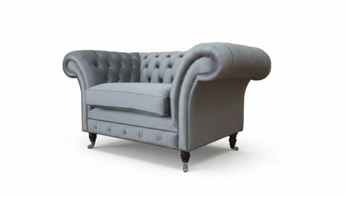 Chesterfield Fauteuil Textil Sofa Stëfter Canapéen Couchen Lounge Gro