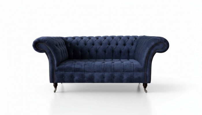 Chesterfield Design Canapé 2 Platzen Polster Blo Canapéen Couchen Nei
