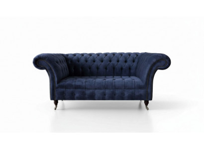 Chesterfield Design Canapé 2 Platzen Polster Blo Canapéen Couchen Nei