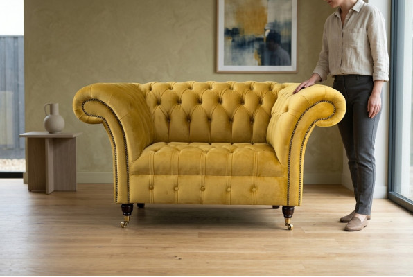 Chesterfield Giel Fauteuil Canapé Polster Luxus Textil Design Cannapeen Nei
