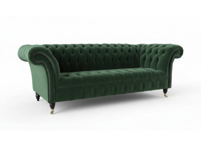 Design Sofa 3 Sëtz Couch Polster Chesterfield Wunnzëmmer Textil Couchen