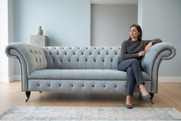 Canapé 3 Sëtzer Luxus Chesterfield Ledersofas Luxus Designer Couche Neit
