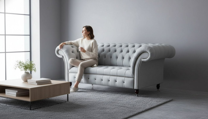 Chesterfield Canapé Polster Miwwelen Zweisëtzer Gro Canapéën Sofaen Lieder