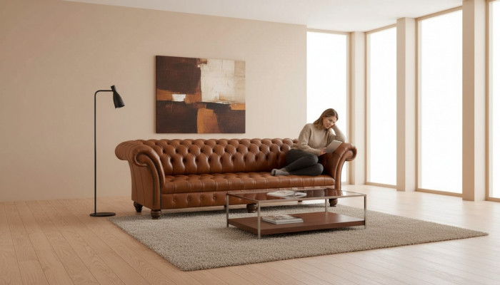 Sofa Wunnzëmmer Chesterfield Couch Polster Sofas 4 Sëtzer Lieder xxl grouss