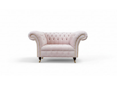 Fautteuil Pouster Canapé Textil Chesterfield Couche 1 Plaz Eenzetzer Rose