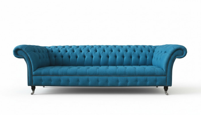 Chesterfield Gepolsterten Sofas Design Textil Sofa 4 Sëtz Sofa Luxus Design Blo