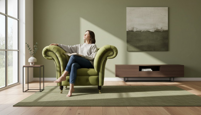 Chesterfield Design Sëtz Canapé Polster Luxus Stoff Couchen Einsëtzer