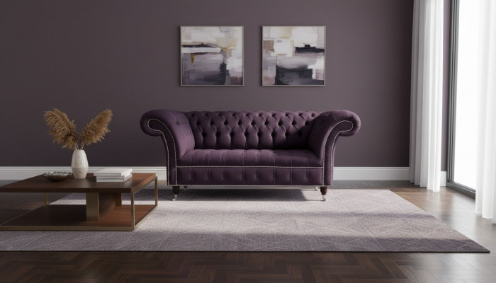 Canapé Këssen Canapéen Nei Canapé 2 Sëtzer Design Chesterfield Stoff Couch
