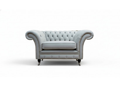 Fauteuil Këssen Sofa Stoff Chesterfield Canapéen 1 Seeter Einsitzer Gromewüssen