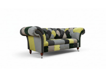 Chesterfield Canapé Polster 2 Sëtzer Design Stoff Sofas Canapéë Lounge