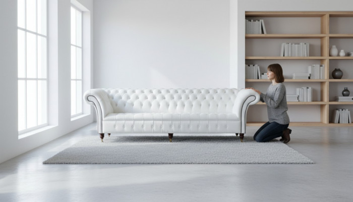 Chesterfield 4-Sëtzer Wunnzëmmer Engleschen Design Couchen Canapé Miwwelen Nei