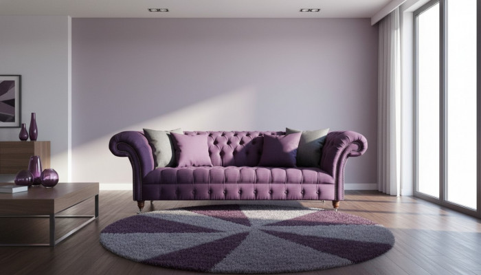 Chesterfield 3-Sëtz Sofa Stoffsofa Couch Polstersëtz 3er Sofas Nei