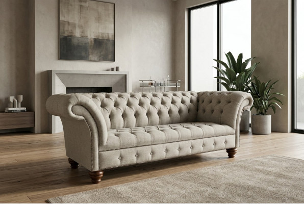 Dräisëtzer Design Sofa 3 Sëtzer Couchen Gro Polster Sofasen Miwwelen Nei
