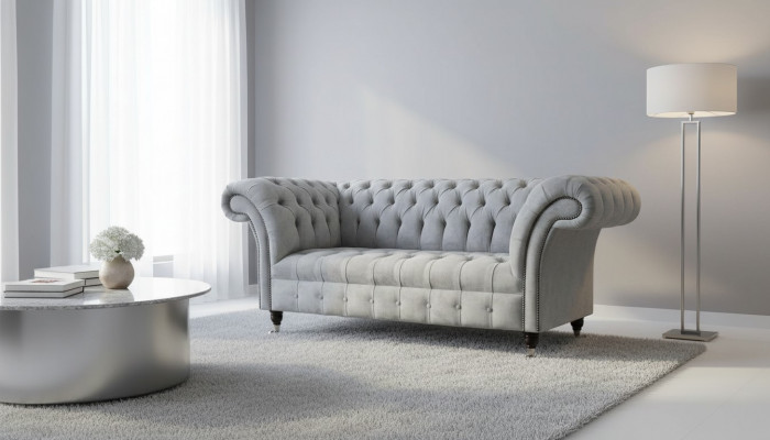 Design Couch Sofas Stoff Modern Sofagarnitur 2-Sëtzer Polster.