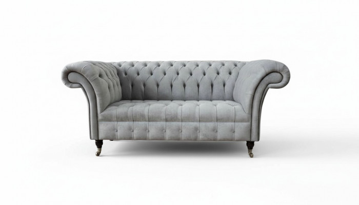 Design Couch Sofas Stoff Modern Sofagarnitur 2-Sëtzer Polster.