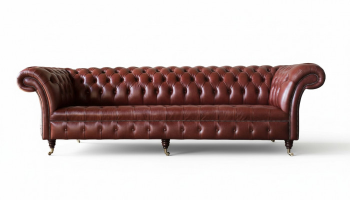 Liederdivan Divan 4 Sëtzer Divanen Design Chesterfield Lieder Canapé Miwwelen 245cm