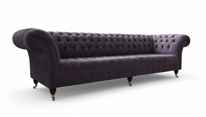 Sofa 4-Sëtzer Canapé Gepolstert Design Textil Wunnzëmmer Design Miwwel Neit