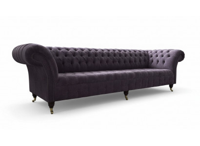 Sofa 4-Sëtzer Canapé Gepolstert Design Textil Wunnzëmmer Design Miwwel Neit