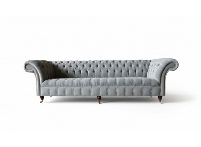 Chesterfield Design Canapé 4 Sëtzer Sofa Polster Luxus Textil Canapéen
