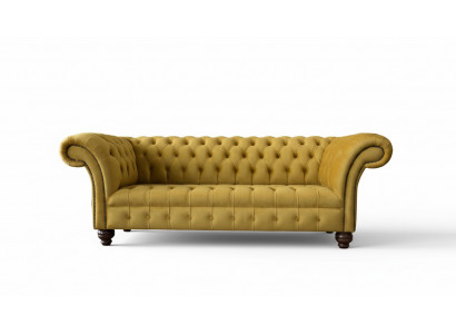 Chesterfield Giel Sofa Polster 3 Sëtzer Canapéen Sëtz Sofasen Dräisëtzer