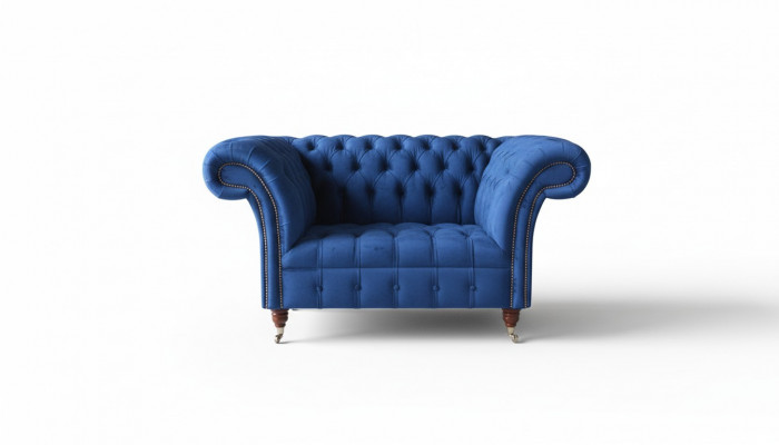 Design Sessell Textil Luxus Canapé 1,5 Sëtzer Sofa Relax Lounge Club Neien