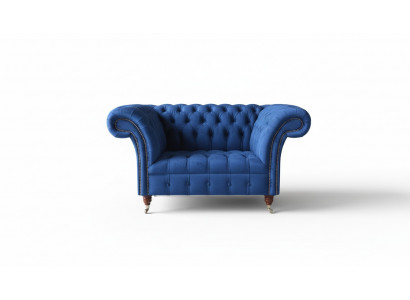 Design Sessell Textil Luxus Canapé 1,5 Sëtzer Sofa Relax Lounge Club Neien