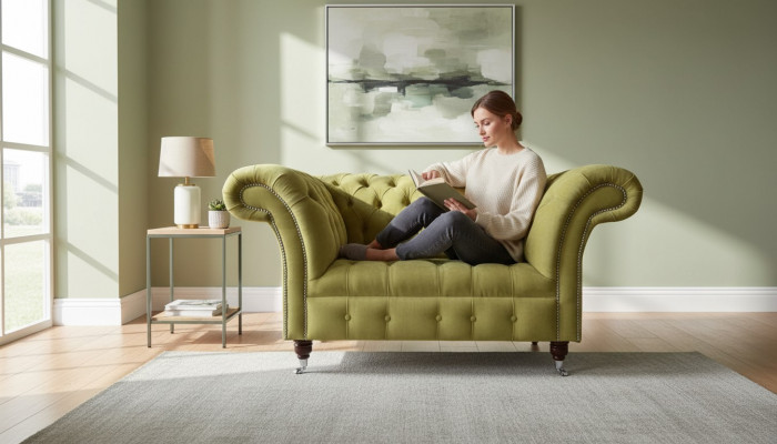 Chesterfield Fotel Stoff Designt Sofa Stoff Couch Sofas Polster Gro Neien