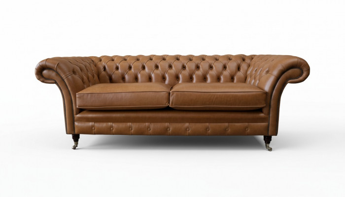 Sofa 3 Sëtz Lieder Sofa Canapé Polstersëtz Stuff Chesterfield Dräisëtzer