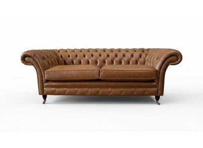 Sofa 3 Sëtz Lieder Sofa Canapé Polstersëtz Stuff Chesterfield Dräisëtzer