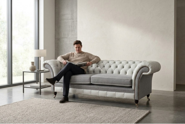 Canapé 3 Sëtz Lieder Miwwelen Canapéen Stoff Gro Canapé Coussin Dräisëtzer Nei