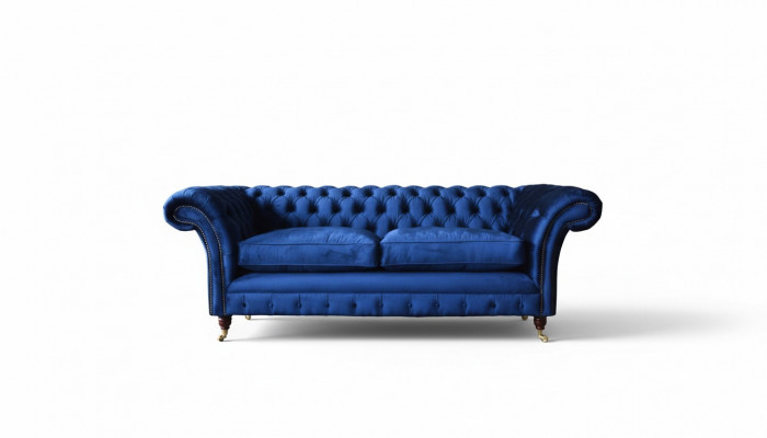 Chesterfield Polstersofaen Design Luxus Canapé Sofa 3 Sëtz Stoff Canapé