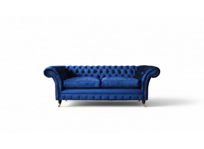 Chesterfield Polstersofaen Design Luxus Canapé Sofa 3 Sëtz Stoff Canapé