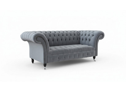 Chesterfield Sofa 3 Sëtzer Luxus Canapé Wunnzëmmer Sofas Gro Stoffcanapé