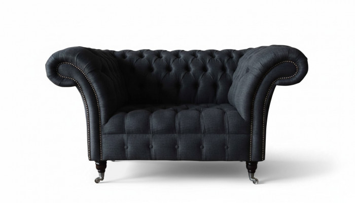 Canapé Polster Canapé Stoff Chesterfield Canapéen 1,5-Sëtzer Einsitzer Gro
