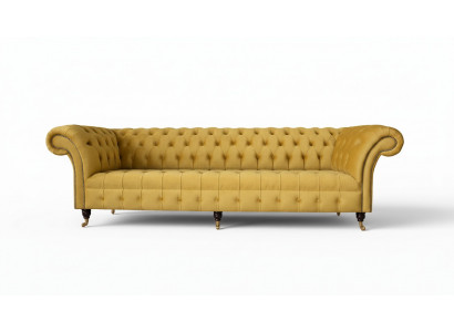 Chesterfield Textil Polster Luxus Canapé Design Canapé Canapé 4 Sëtz Nei