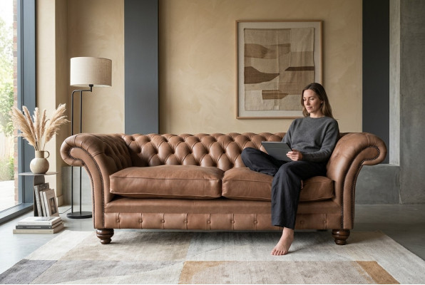 Chesterfield Sofa Design Luxus Lieder Polster Klassesch Sofa 3 Sëtzer