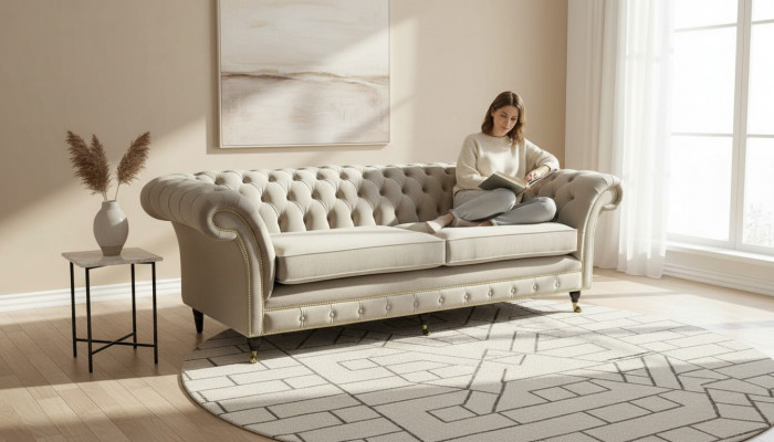 Canapé Sofa Polster 3 Sëtzer Canapéë Sëtz Sofas Dräisëtzer Chesterfield